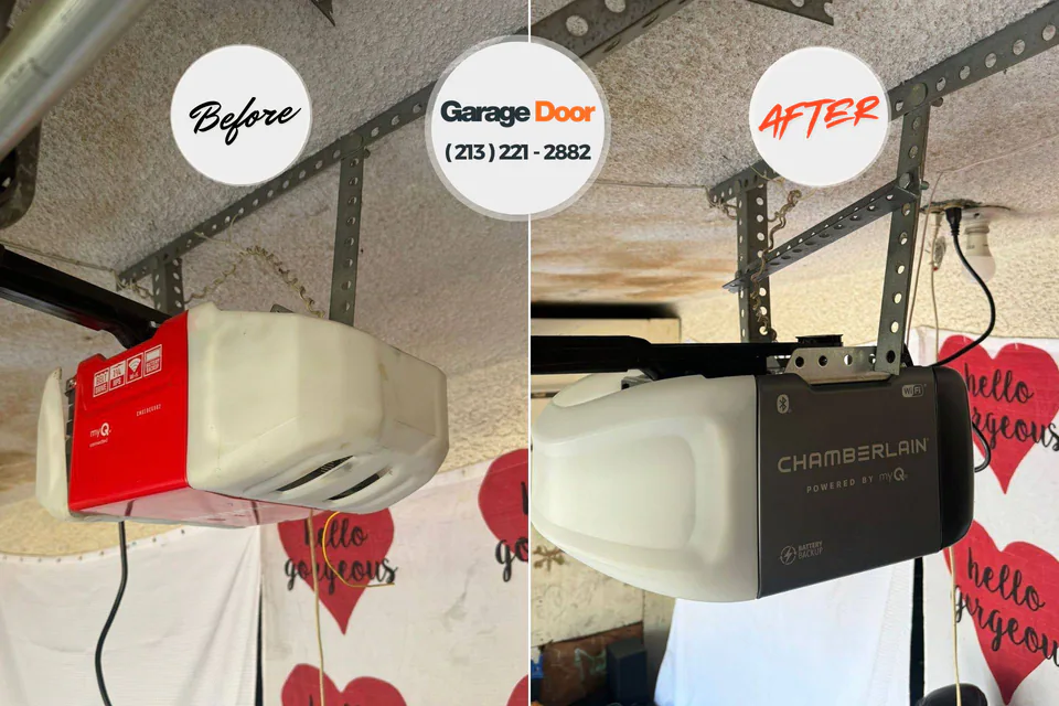 Before and after: garage door opener repair Sale Creek, TN